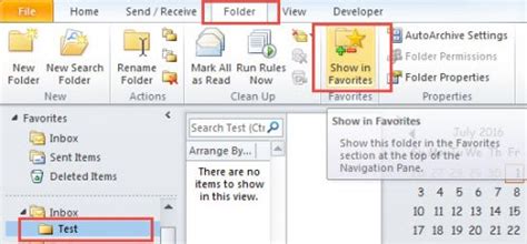 How To Customize Your Outlook Favorites Section