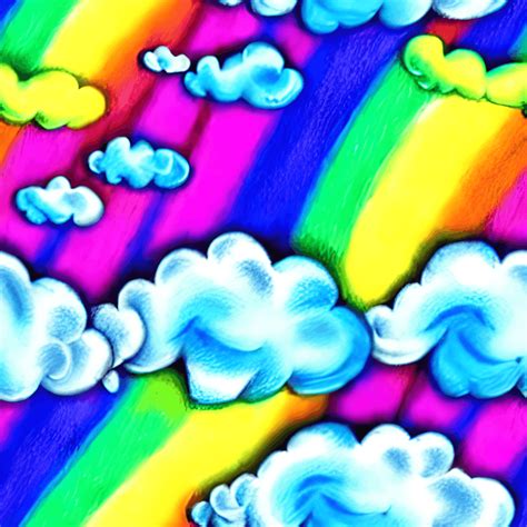 Rainbow Cotton Candy Clouds Graphic · Creative Fabrica