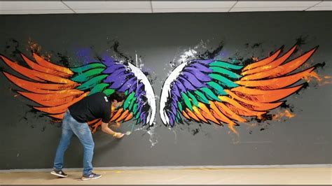 Freedom 55x25m Águia Mural Eagle Wings On Wall Acrílico