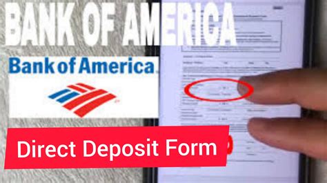 Bank Of America Direct Deposit Form And Set Up Guide