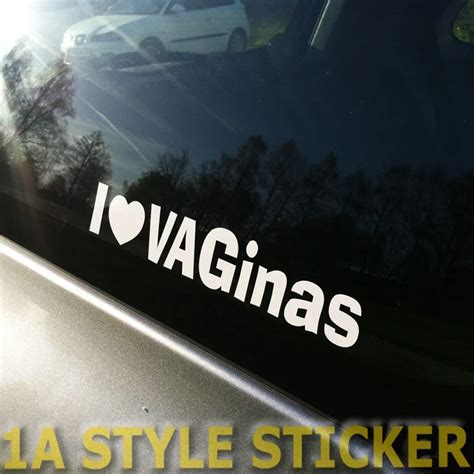 Car Styling For I Love Vaginas Aufkleber I Love My Vag Aufkleber Dub
