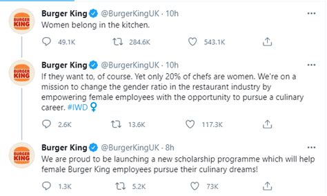 women belong in the kitchen says the burger king