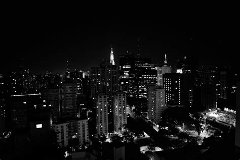 City Night Background Black And White
