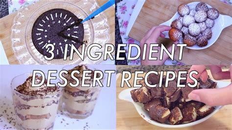 amazing 3 ingredient dessert recipes new dessert recipes 2020 you must try youtube