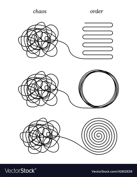 Chaos And Order Abstract Minimalist Concept Vector Image