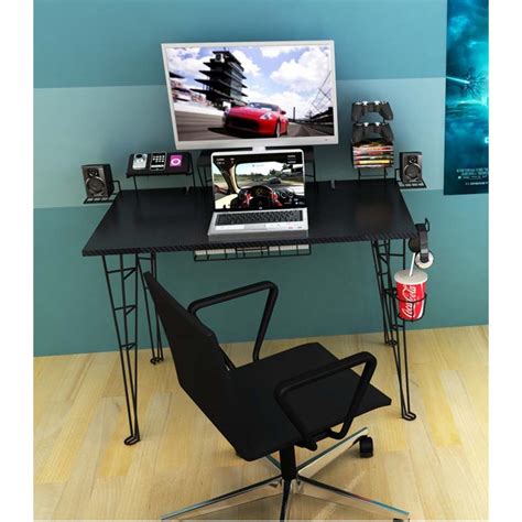 atlantic gaming center desk black