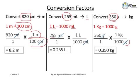 Chemistry 101 Ch 1 2 5 Measurements Conversion Factors Youtube