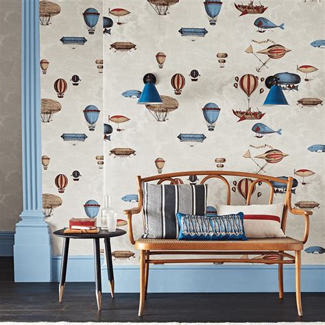 Since 1875 cole & son has been creating exceptional, timeless wallcoverings with savoir faire. Cole & Son - Fornasetti Senza Tempo - Macchine Volanti ...
