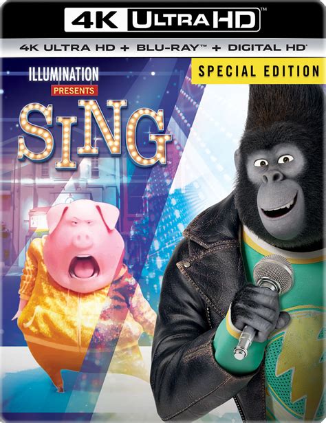 Sing Steelbook Includes Digital Copy 4k Ultra Hd Blu Rayblu Ray