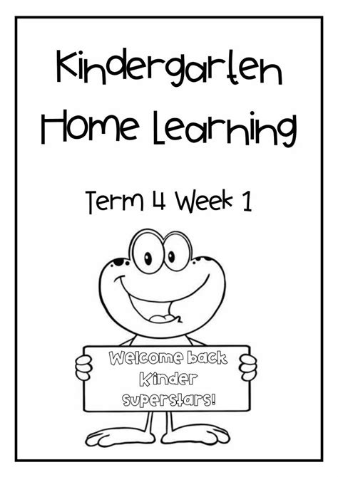 Pdf Kindergarten Home Learning Dokumentips