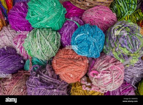 Colourful Wool Chile Stock Photo Alamy