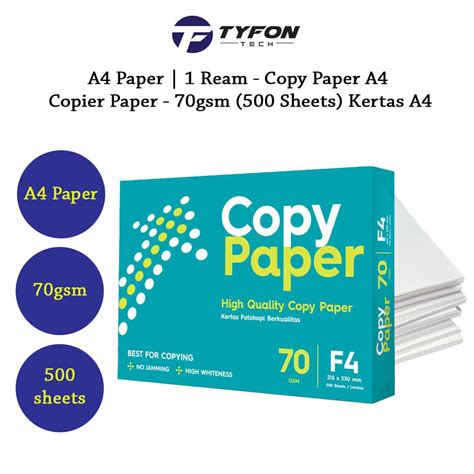 Cmkz A4 Paper 1 Ream Copy Paper A4 Copier Paper 70gsm 500 Sheets
