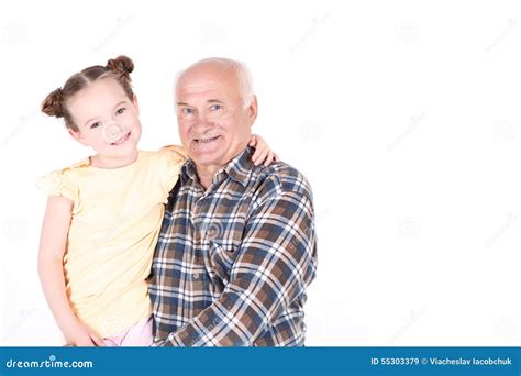 Grandfather With His Grand Daughter Stock Image Image Of Girl People