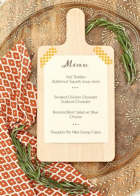 Go through our collection of free dinner party menu templates to find a design that you like. Soup Dinner Party Menu - Recipe Girl