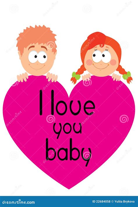 I Love Yuo Babe Stock Vector Illustration Of Heart Happy 22684058