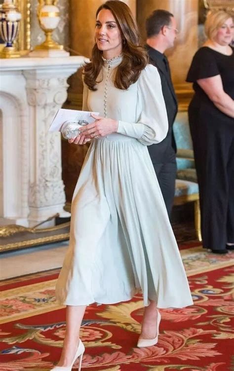 New Kate Middleton Princess Chiffon Dress Vintage Elegant Lantern