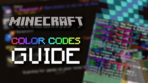 Minecraft Color Codes List Numbers