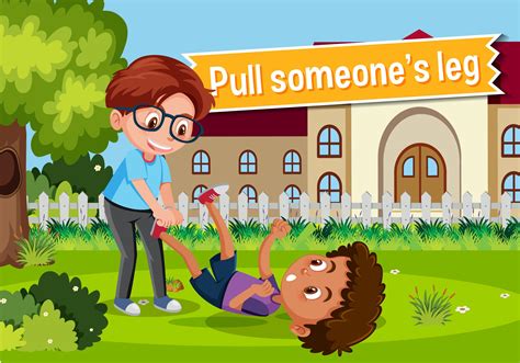 Idiom Poster With Pull Someones Leg 1783911 Vector Art At Vecteezy