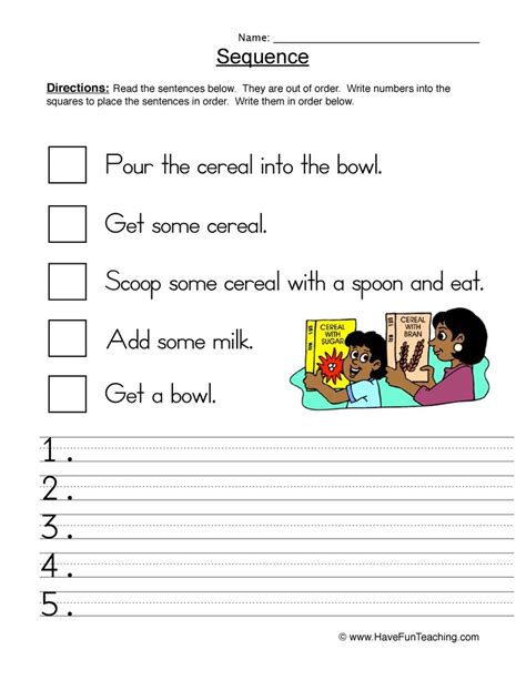 Morning Routine Sequence Worksheet By Teach Simple