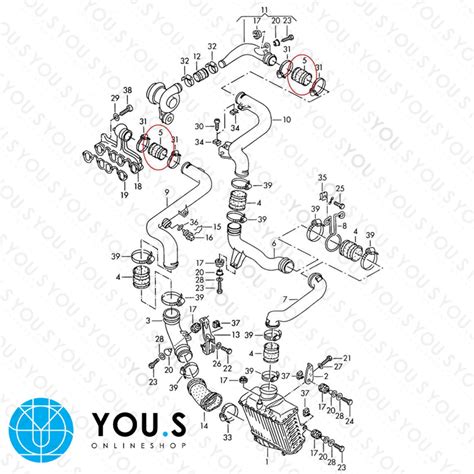 YOU S Original Turboschlauch Ladeluftschlauch VW PASSAT Variant 3B