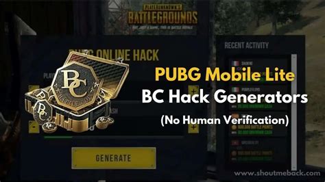 Pubg Mobile Lite Bc Hack Generator Unlimited Battlecoins 2023