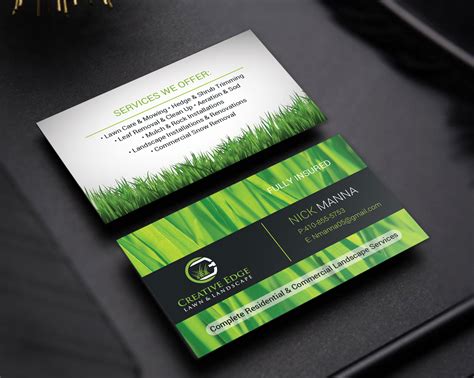 Bold Serious Landscape Business Card Design For A Company By Rgraphic