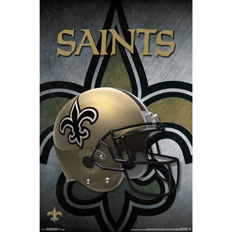 New Orleans Saints Helmet 22 X 34 Logo Poster