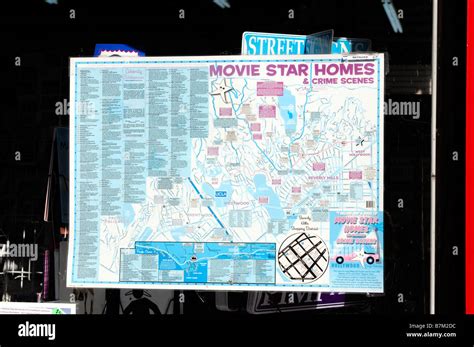 Vitrine Afficher La Carte Montrant Une Visite De Hollywood Movie Star