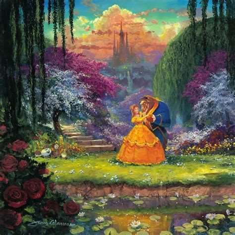 Beauty And The Beast Walt Disney Fine Art James Coleman Signed Limited