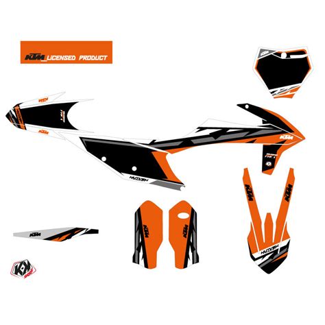 Kit Déco Moto Cross Rift Ktm 150 Sx Orange Noir Finition Brillant