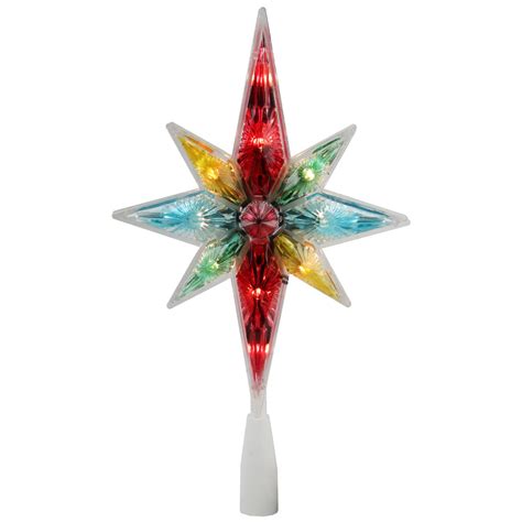 1075 Multi Color Faceted Star Of Bethlehem Christmas Tree Topper