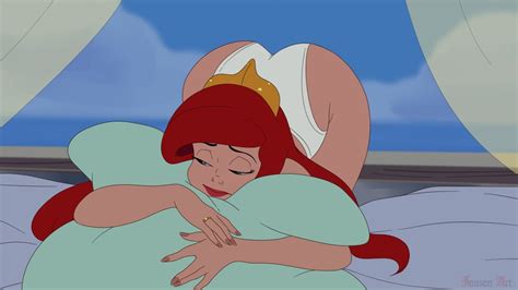 Rule 34 1girl Ariel Ass Up Bed Bent Forward Blue Eyes Cloud Crown Dat
