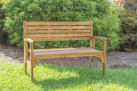 Linon Acacia Outdoor Folding Bench