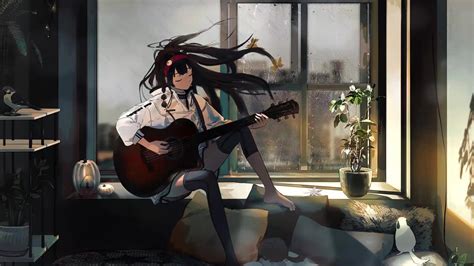 Anime Girl Guitar Wallpaper