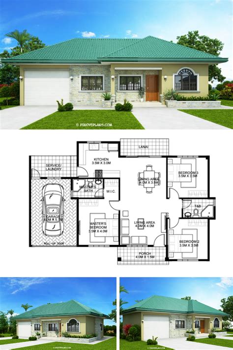 One Storey Bungalow House With 3 Bedrooms Pinoy Eplans Bungalow