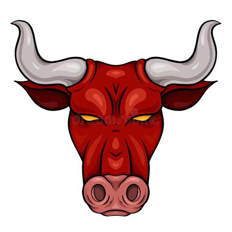 Strong Red Bull Cartoon Character Stock Illustrations 450 Strong Red