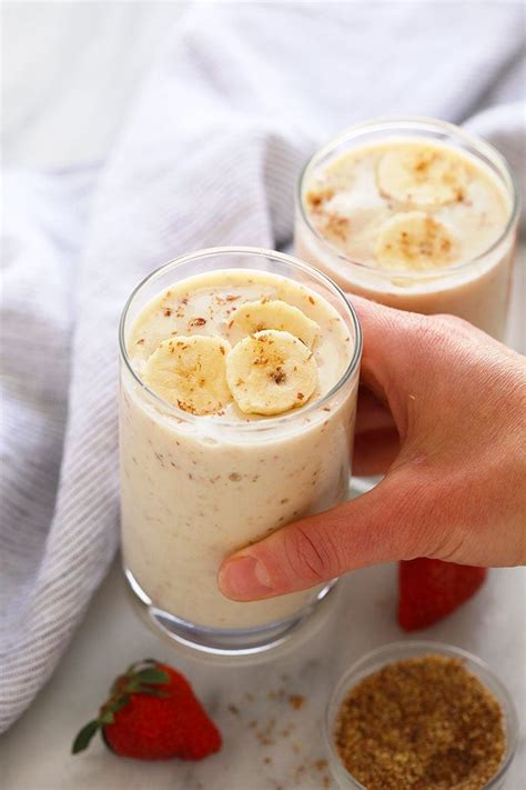 Easy Banana Smoothie 11g Of Protein Fit Foodie Finds