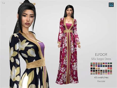 Sifix Saga Dress Rc Sims 4 Dresses Sims 4 Mods Clothes Sims 4