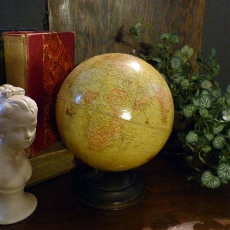 1940s 9 Rand Mcnally Indexed Terrestrial Art Globe Etsy Globe Art