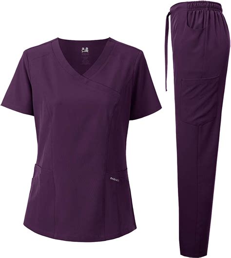 Buy Dagacci Medical Uniform Womens Scrub Set 4 Way Stretch Y Neck