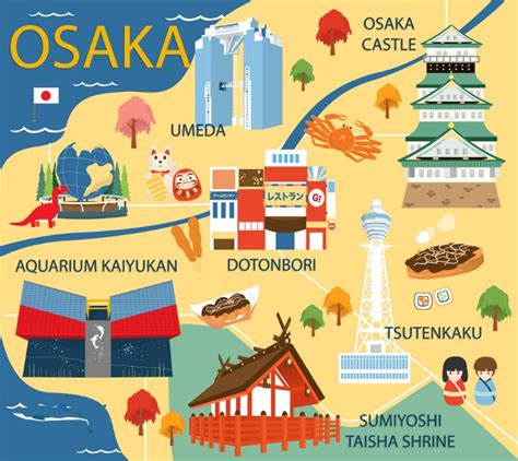 Osaka Attractions Map Living Nomads Travel Tips Guides News