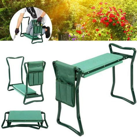 Garden Kneeler And Seat Folding Garden Kneeler With Tool Bag Pouch
