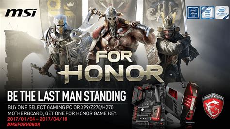 Msi Bundles For Honor With Motherboards And Desktops