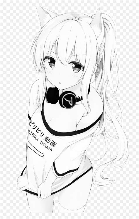 Anime Ecchi Png Cool Anime Girl With Headphones Drawing Transparent Png Vhv