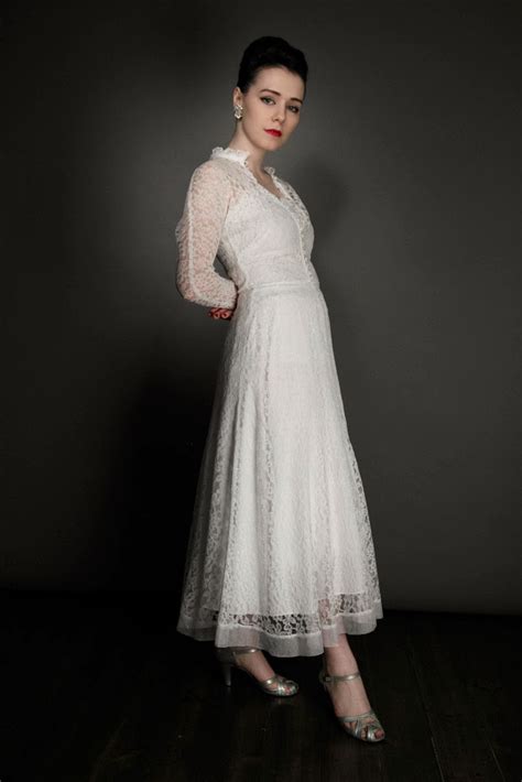 1940s Lace Wedding Dress And Jacket What A Darling Heavenly Vintage