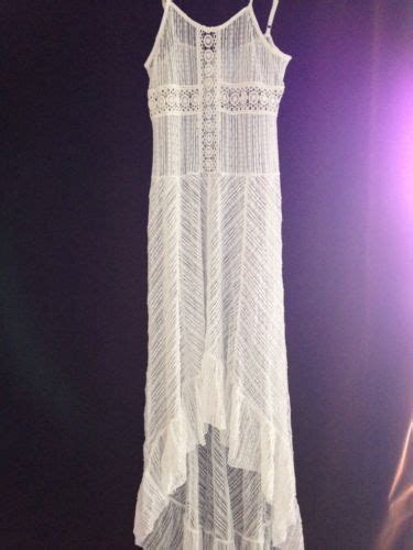Solitaire Swim Women S Cover Up Beach Maxi Dress White Sheer Lace