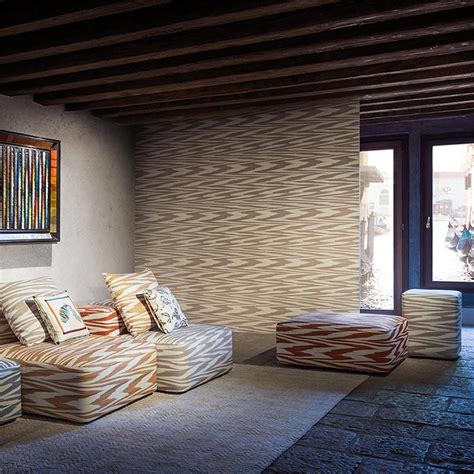 Papel Pared Con Textura Chevron Home Wallcovering 04 De Missoni