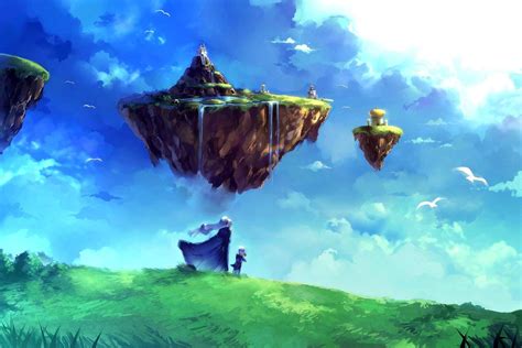 1920x1280 Floating Island Clouds Chrono Trigger Wallpaper