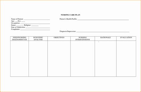 Savesave nursing care plan blank for later. Pin on Best Professional Templates