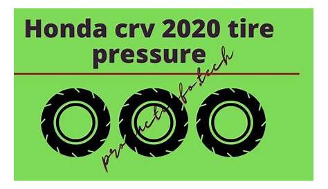 Honda crv 2020 tire pressure